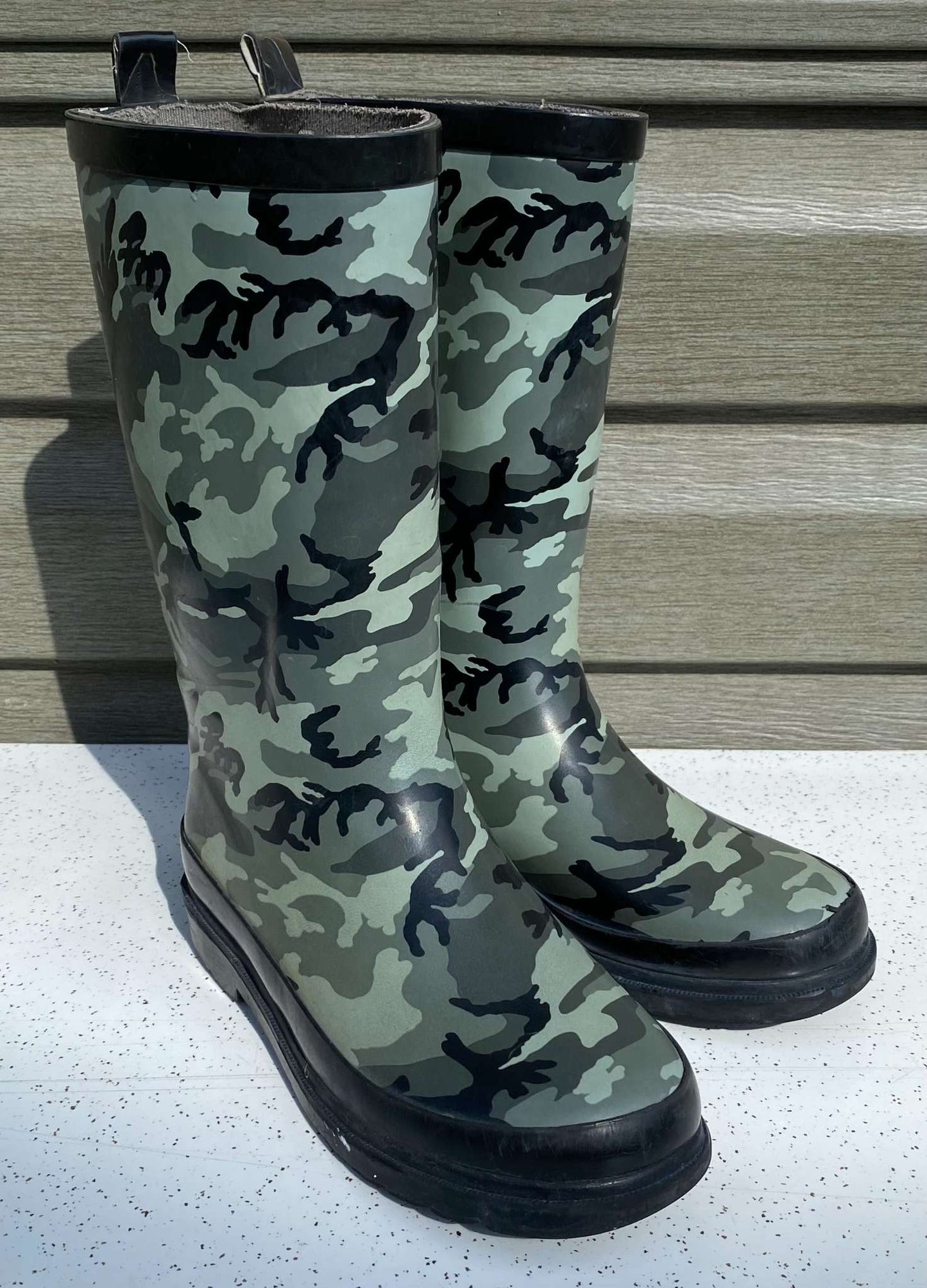 Outbound Kids Waterproof Camo Rubber Rain Boots Sz 1 Youth, Shoes 1 (Kids:4-8yr)