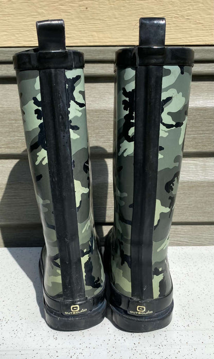 Outbound Kids Waterproof Camo Rubber Rain Boots Sz 1 Youth, Shoes 1 (Kids:4-8yr)