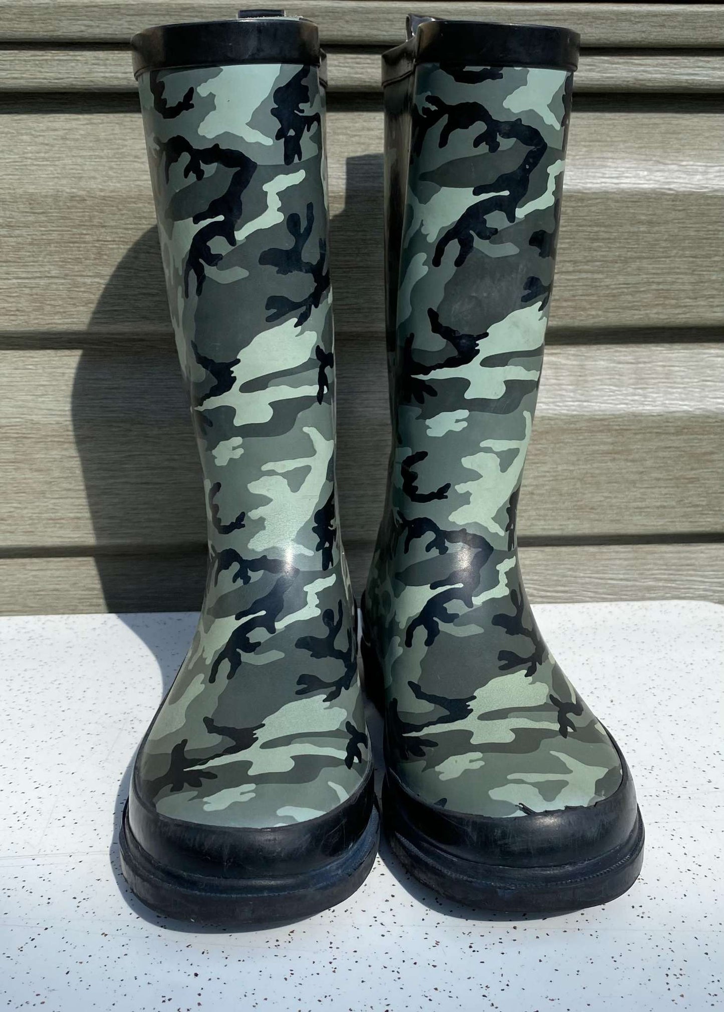 Outbound Kids Waterproof Camo Rubber Rain Boots Sz 1 Youth, Shoes 1 (Kids:4-8yr)
