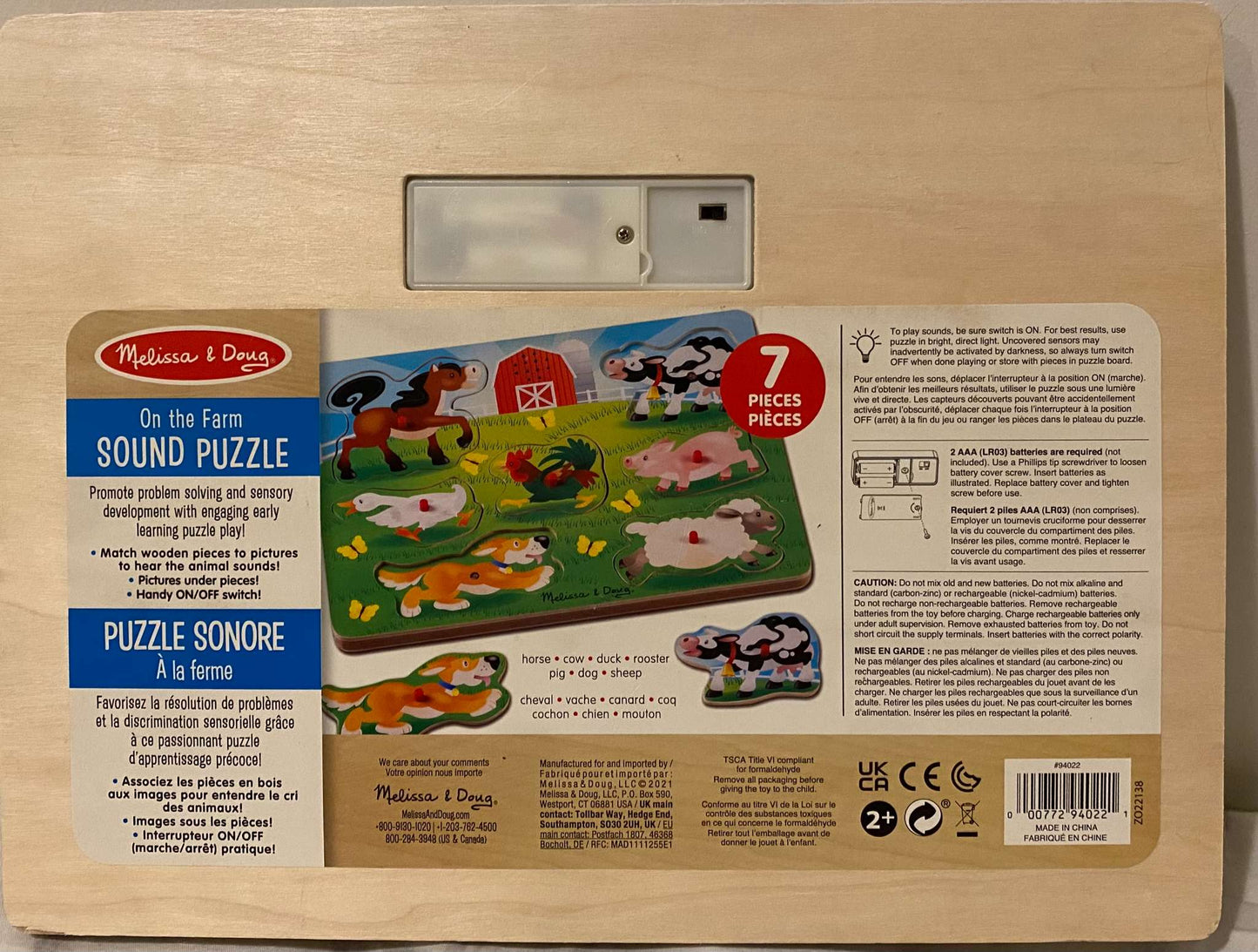 Melissa & Doug On The Farm Sound Puzzle