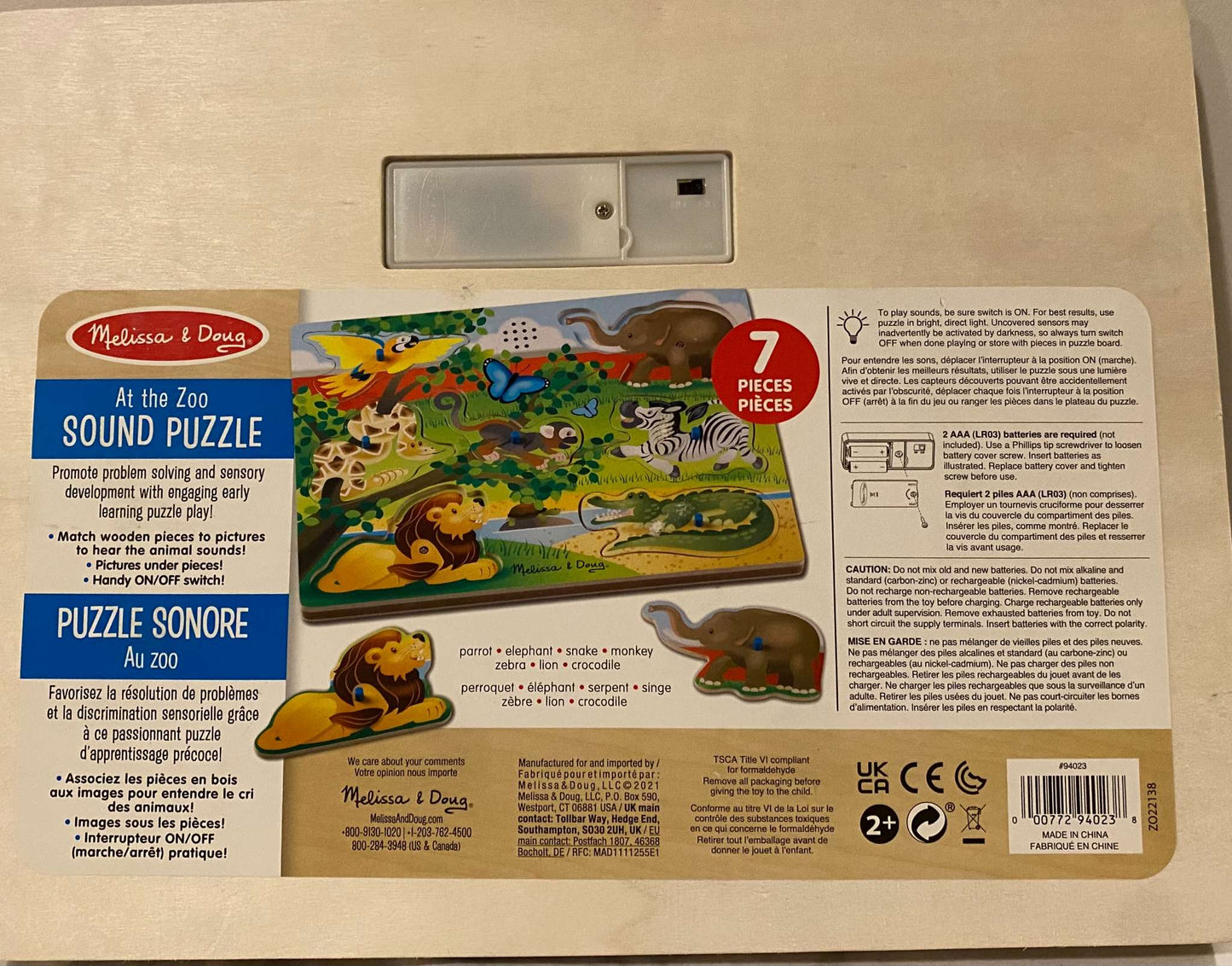Melissa & Doug At the Zoo Sound Puzzle