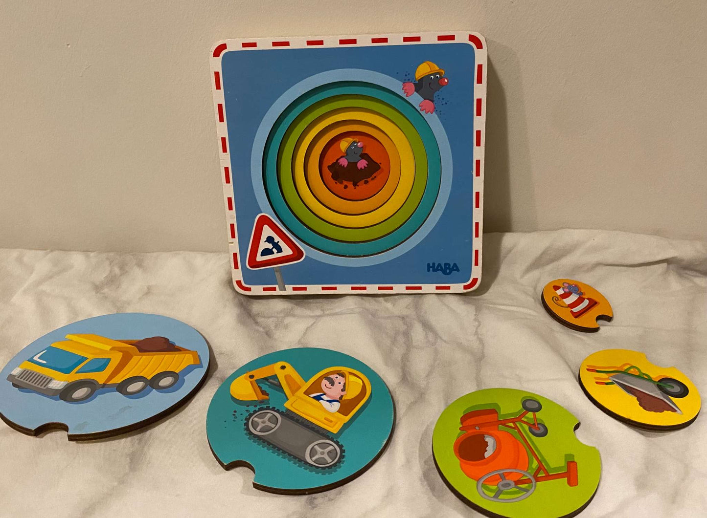 HABA Construction Site Wooden Puzzle (German brand)