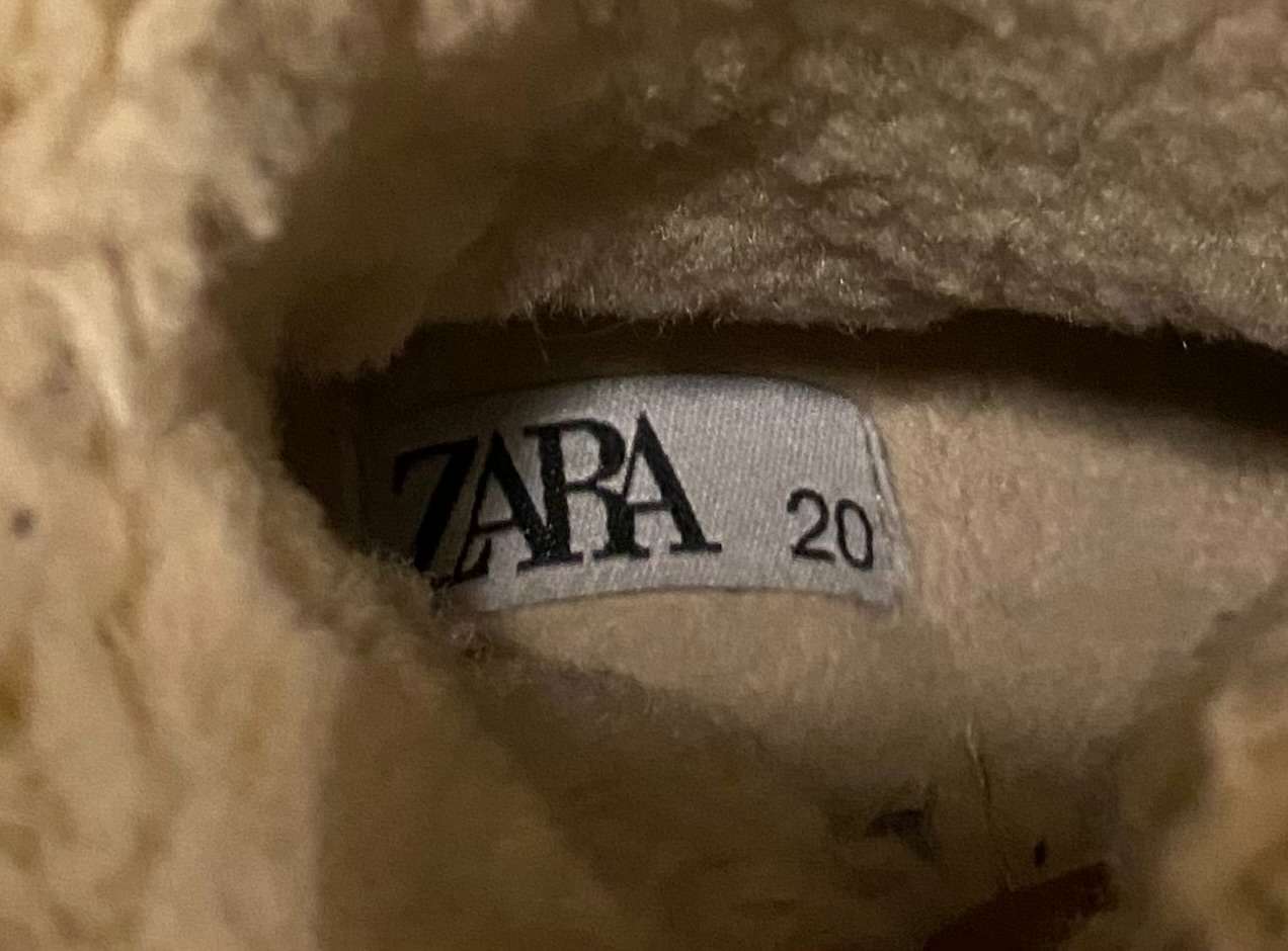 Zara faux shearling lined baby boots Sz 20/ US 4.5, Shoes 4.5 (Walkers:12-24 mth)