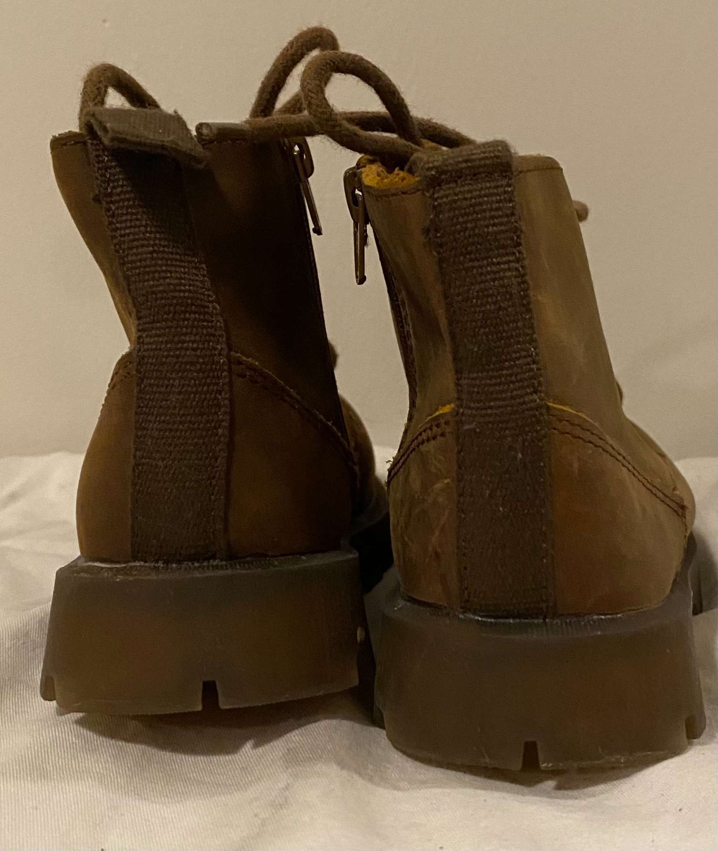 Zara toddler leather combat boots Sz 23/US 7.5, Shoes 7.5 (Toddler:2-4yr)