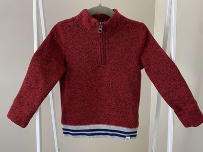 Red Gap 1/4 zip sweater, Kids 2T