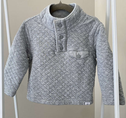 Grey Gap Toddler Quilted Pullover Sweater, Kids 2T