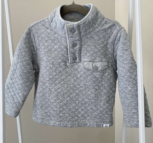 Grey Gap Toddler Quilted Pullover Sweater 2T, Kids 2T