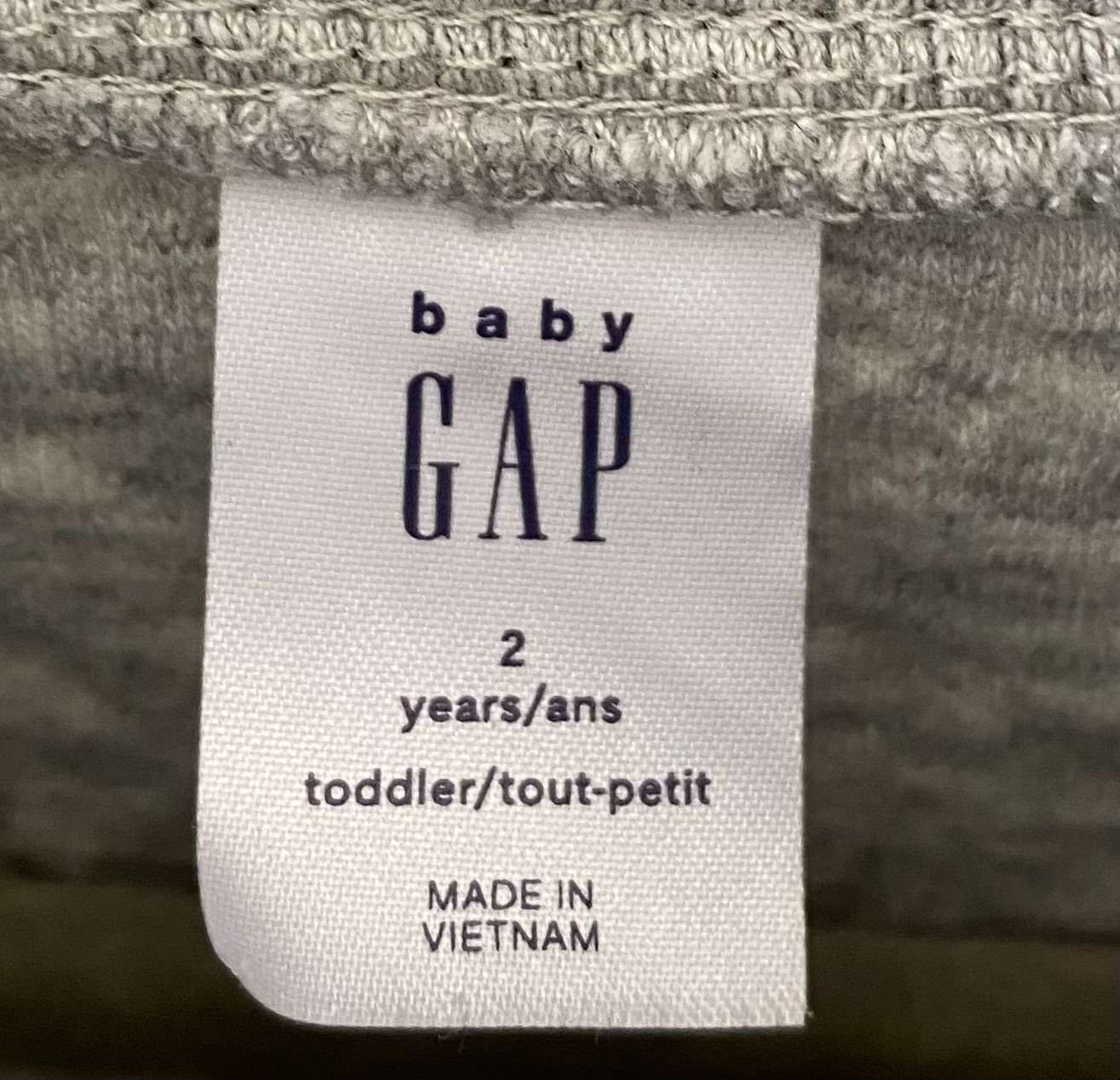 Grey Gap Toddler Quilted Pullover Sweater, Kids 2T