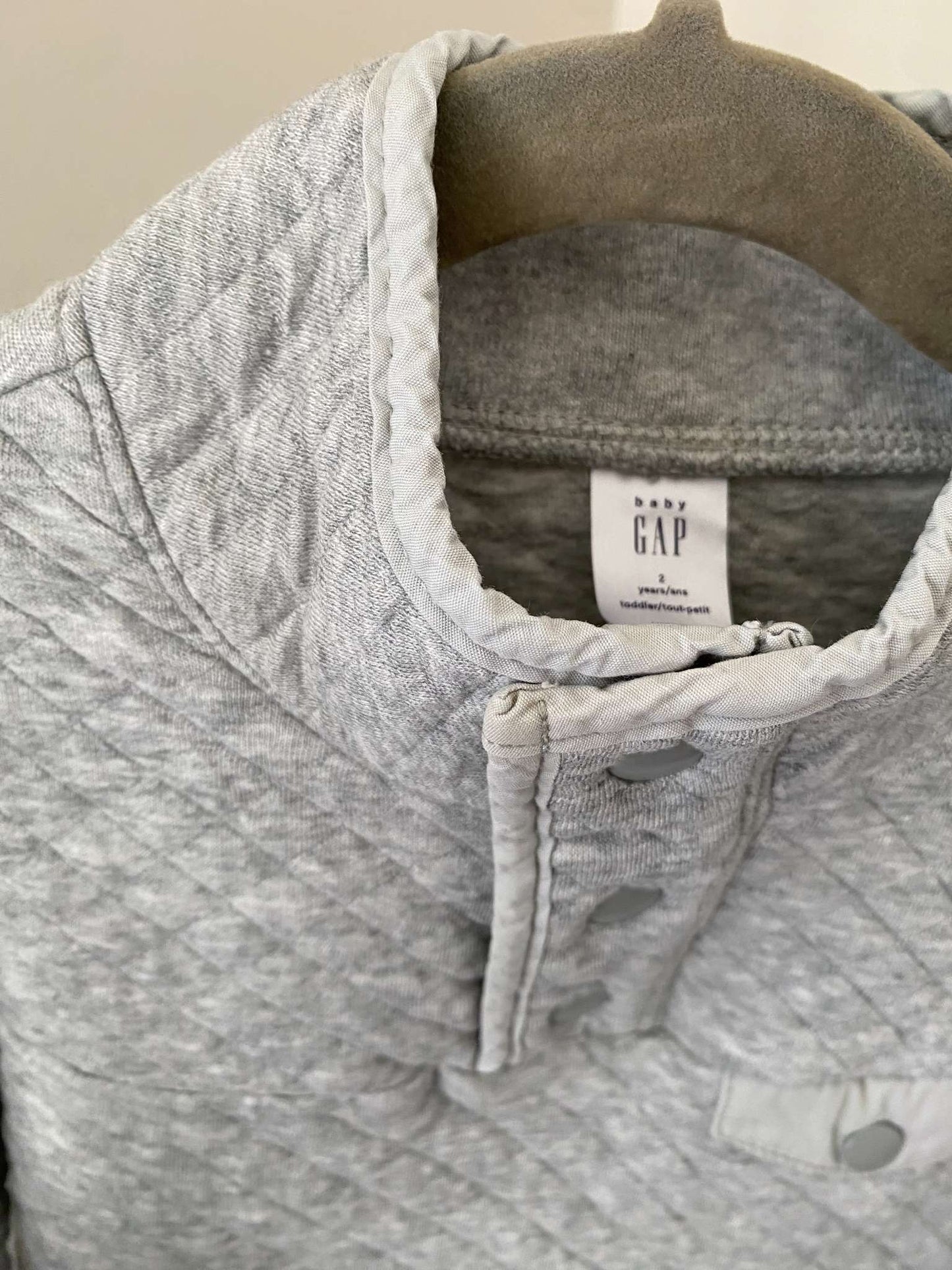 Grey Gap Toddler Quilted Pullover Sweater, Kids 2T