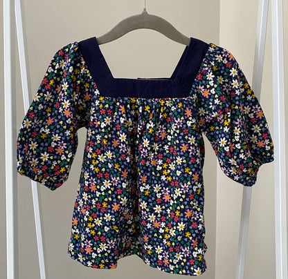 Gao square nexk floral L/S top Sz 3, Kids 3T