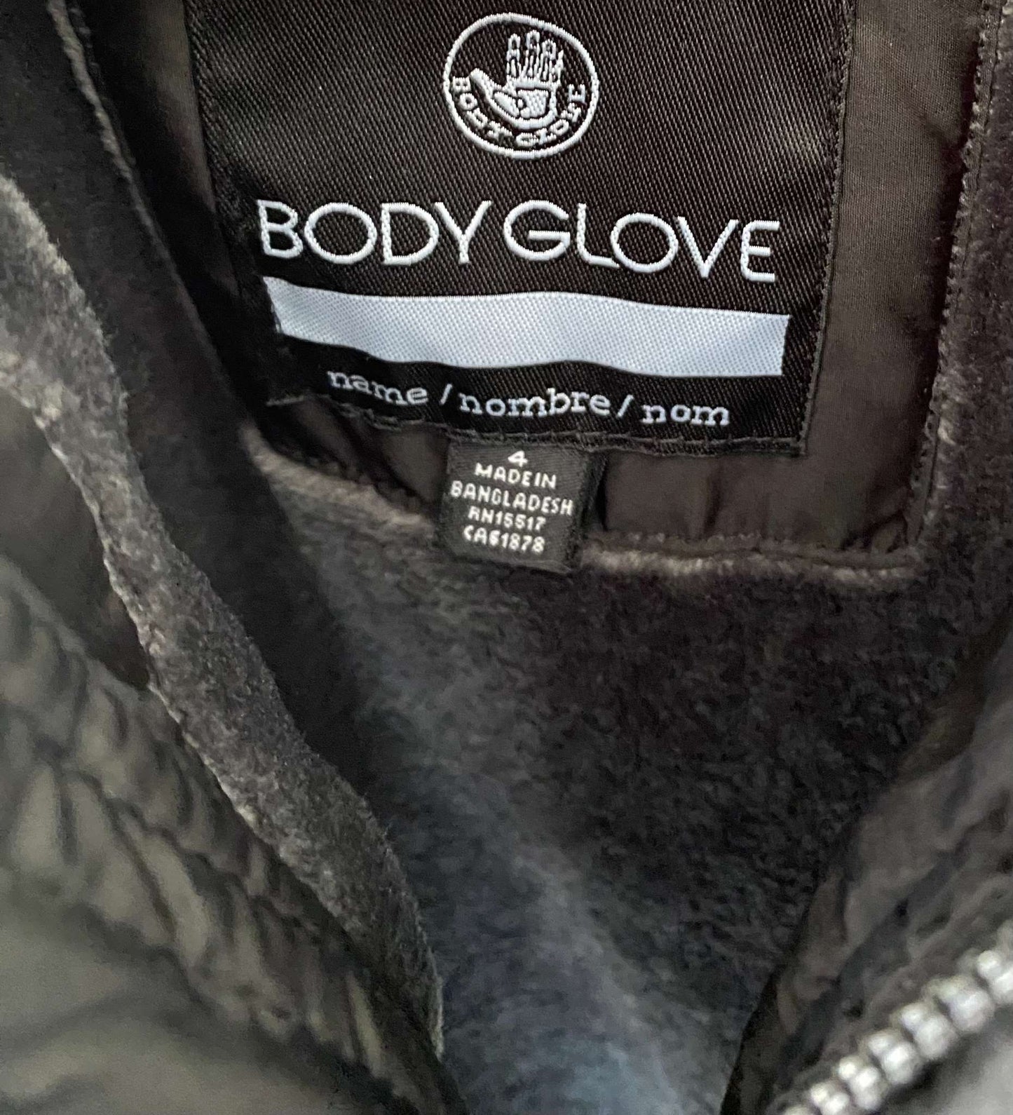 Black BodyGlove Winter Jacket Sz 4T NWOT, Kids 4/4T