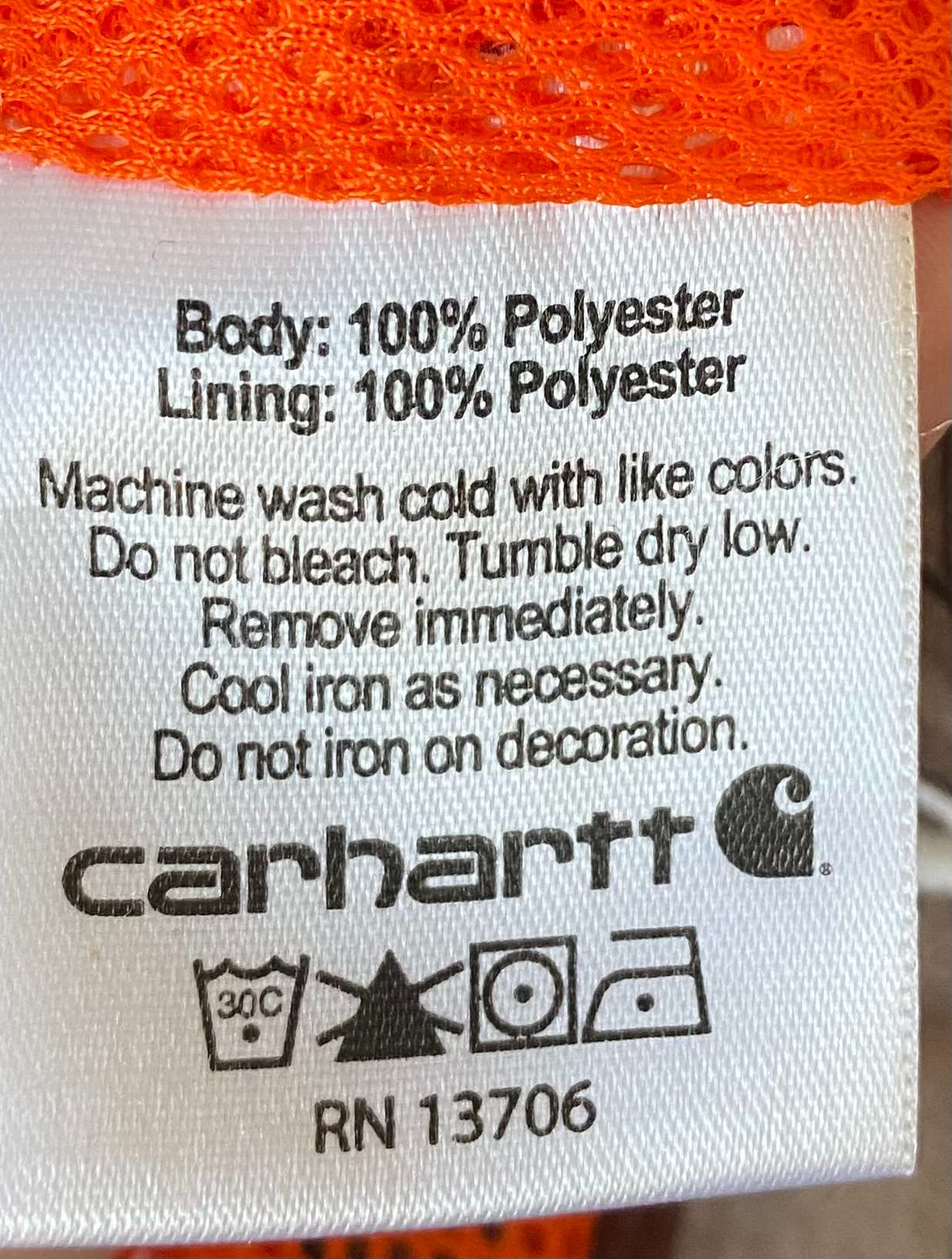 Carhartt Toddler Boys' Packable Work Camo Hooded Rain Jacket Sz XS/6, Kids 6/6X