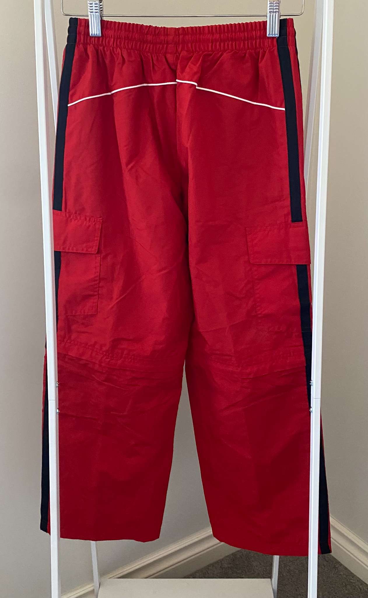 Old Navy kids' red convertible windbreaker cargo track pants Sz L, Kids 10