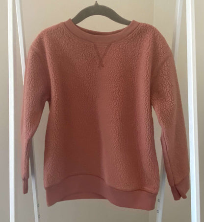 Cat & Jack Toddler Girls' Crewneck Sherpa Fleece Pullover Sweatshirt Sz 5T, Kids 5/5T