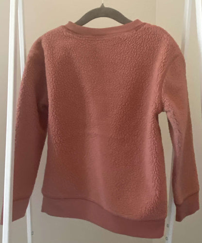 Cat & Jack Toddler Girls' Crewneck Sherpa Fleece Pullover Sweatshirt Sz 5T, Kids 5/5T