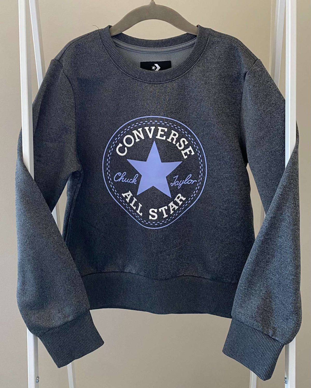 Converse Chuck Taylor All Star Fleece Crewneck Sweatshirt Sz Sm/8-10, Kids 8