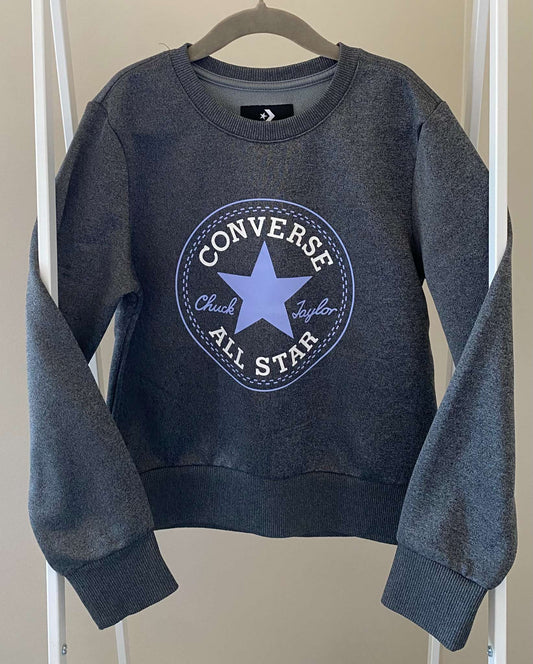 Converse Chuck Taylor All Star Fleece Crewneck Sweatshirt Sz Sm/8-10, Kids 8
