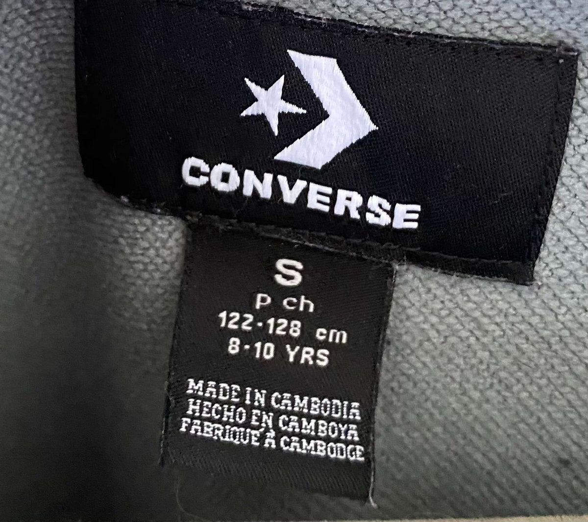 Converse Chuck Taylor All Star Fleece Crewneck Sweatshirt Sz Sm/8-10, Kids 8