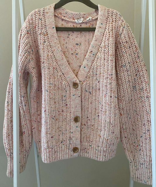 Gap Kids speckled confetti knit cardigan sweater Sm M/8-9, Kids 8