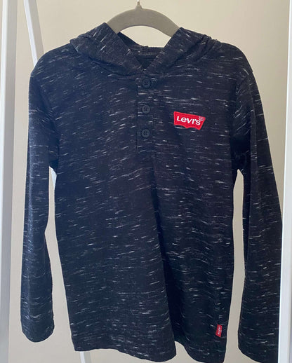 Levi's Youth Lightweight Space-Dye Longsleeve Hoodie Sz S/6, Kids 6/6X