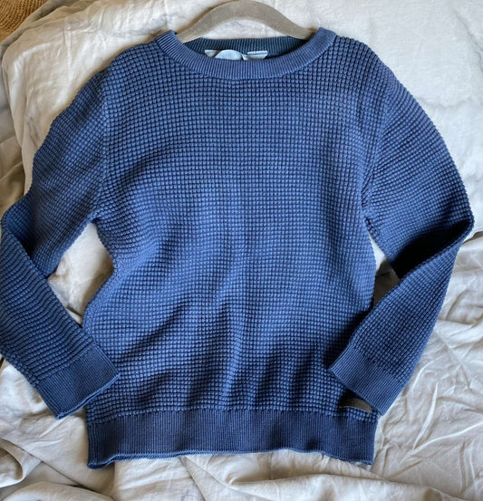 H&M waffle-knit mottled crewneck sweater Sz 6, Kids 6/6X