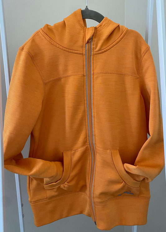 Diadora full-zip hoodie in heathered orange Sz Sm, Kids 7