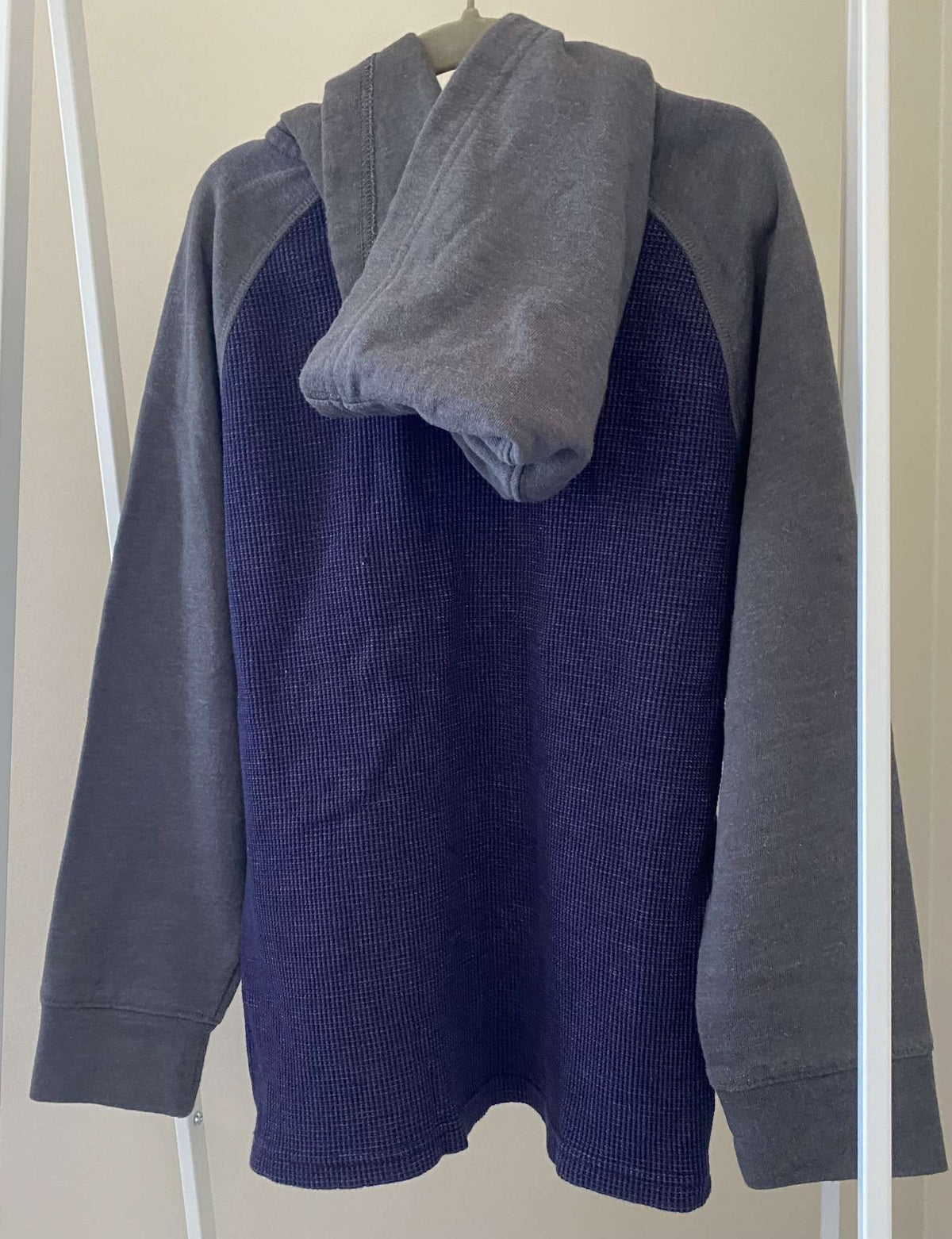 Children's Place waffle-knit colorblock henley hoodie Sz 7/8, Kids 7