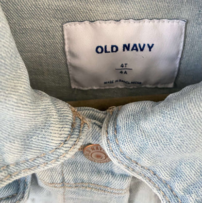 Old Navy light-wash denim jacket Sz 4T, Kids 4/4T