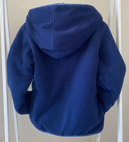 Mini Boden Reversible Shaggy/Borg Fleece Hoodie Sz 4-5, Kids 4/4T