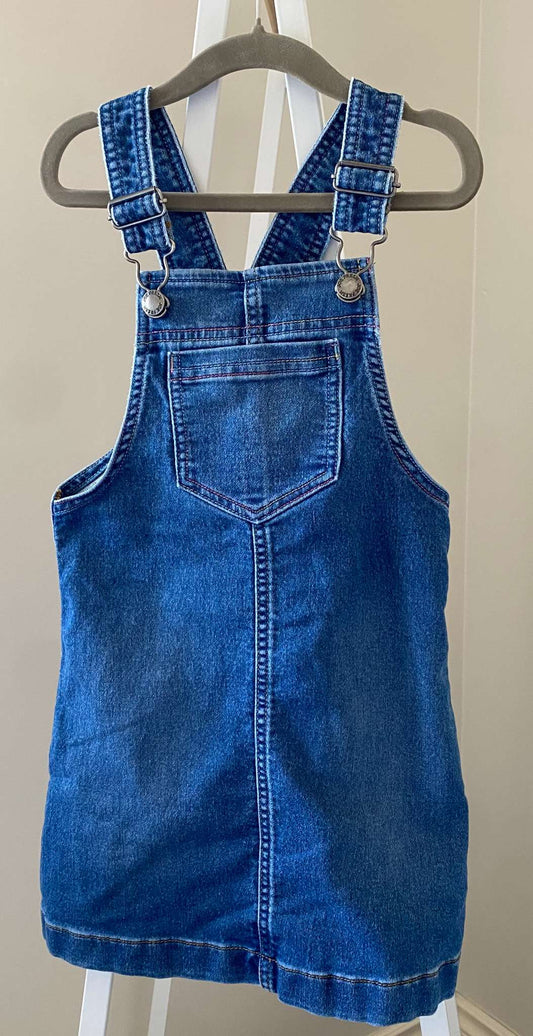 Joe Fresh Kid Girls' Denim Pinafore Sz S/6, Kids 6/6X