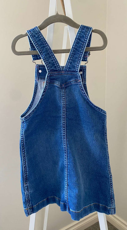 Joe Fresh Kid Girls' Denim Pinafore Sz S/6, Kids 6/6X
