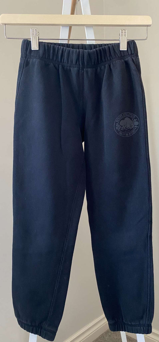 Roots Kids Black Fleece Sweatpants Sz 8, Kids 8