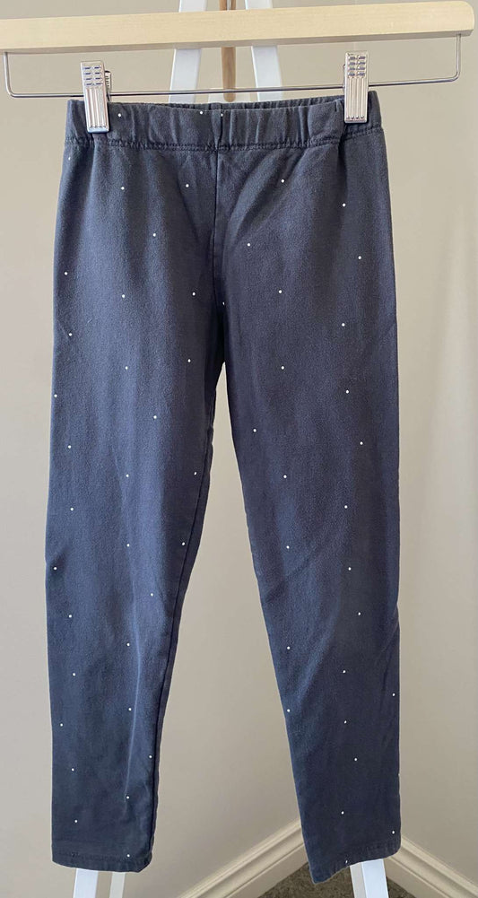 HM Dark Grey Dotted Leggings Sz 6-7, Kids 6/6X