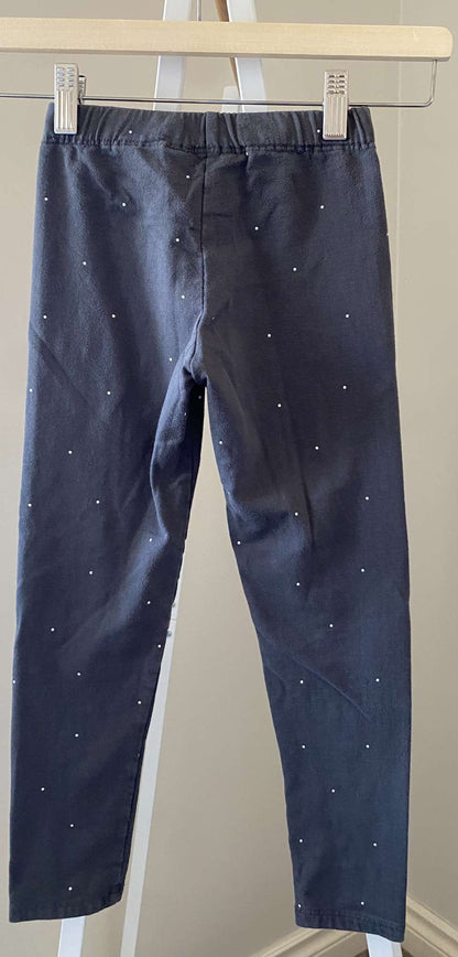 HM Dark Grey Dotted Leggings Sz 6-7, Kids 6/6X