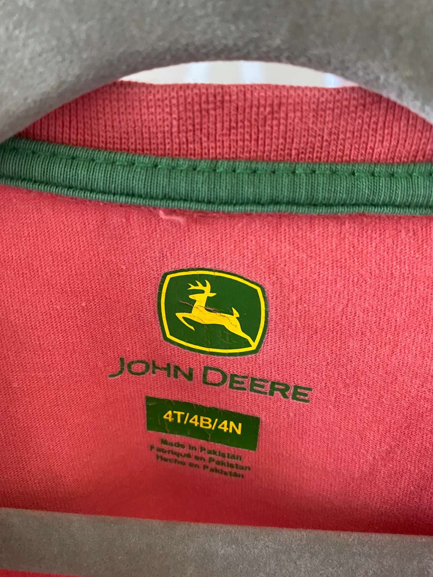 John Deere Toddler Bold Tractor T-Shirt Sz 4T