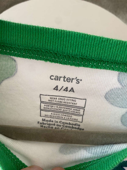 Carter's Lucky Shamrock pajamas Sz 4T, Kids 4/4T