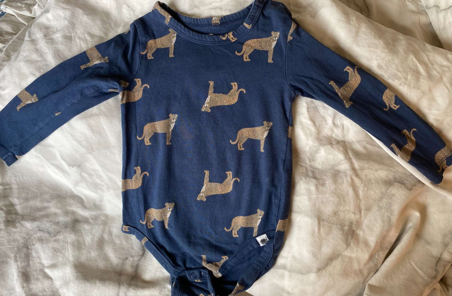 Rise Little Earthling Cheetah Onesie and Brown Cords 12-18m, Kids 18 Month (12-18M)