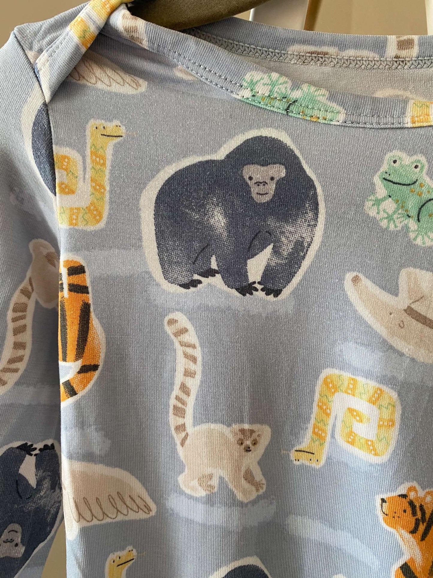Loulou Lollipop Safari Jungle TENCEL Long Sleeve Bodysuit 12-18m (MSRP $35), Kids 18 Month (12-18M)