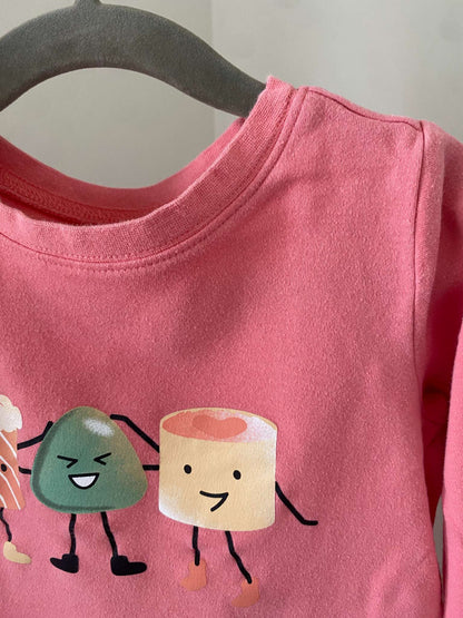 Pekkle Sushi Ha Ha 2 piece Pajama Set Sz 4/5, Kids 4/4T