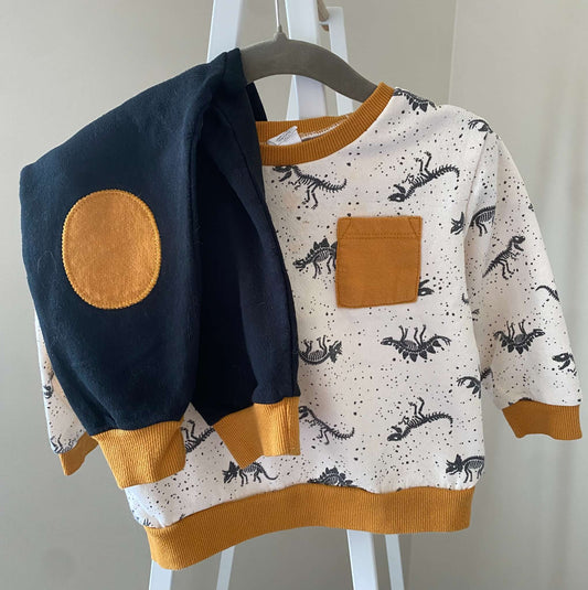 Petit Lem Dinosaur Sweatsuit 18m, Kids 18 Month (12-18M)