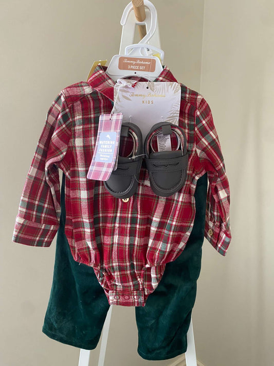 Tommy Bahamas 3-piece holiday set 6m NWT, Kids 6 Month (3-6M)