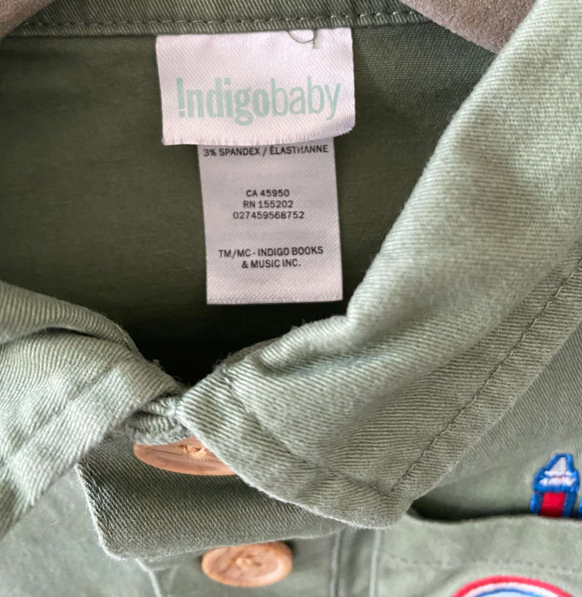 Indigo Kids green utility jumpsuit 9-12m, Kids 12 Month (9-12M)