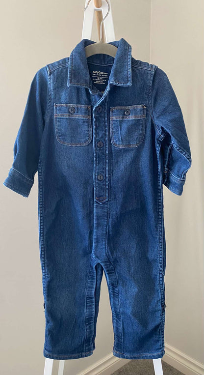 Baby Gap Denim Jumpsuit 18-24m, Kids 24 Month (18-24M)