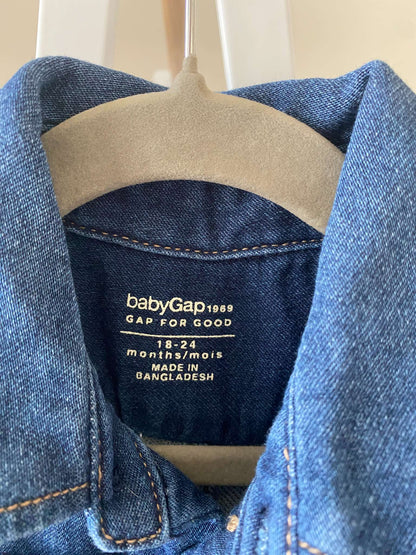 Baby Gap Denim Jumpsuit 18-24m, Kids 24 Month (18-24M)