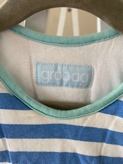 Grobag blue & white stripe sleep sack 2.5 TOG 6-18m (MSRP $65), 6-12 Months (Medium)