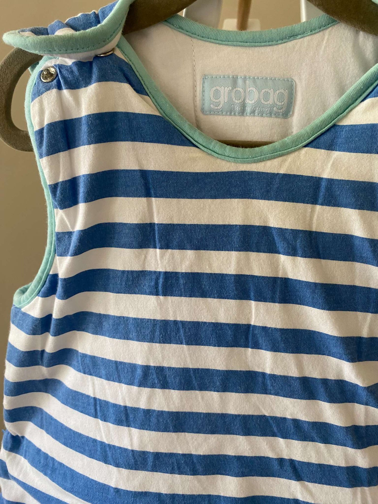 Grobag blue & white stripe sleep sack 2.5 TOG 6-18m (MSRP $65), 6-12 Months (Medium)
