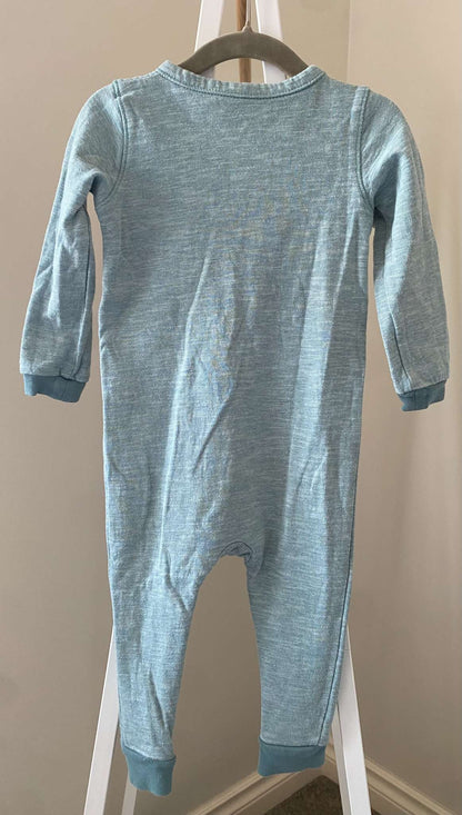Petit Lem teal romper 24m (MSRP $40), Kids 24 Month (18-24M)