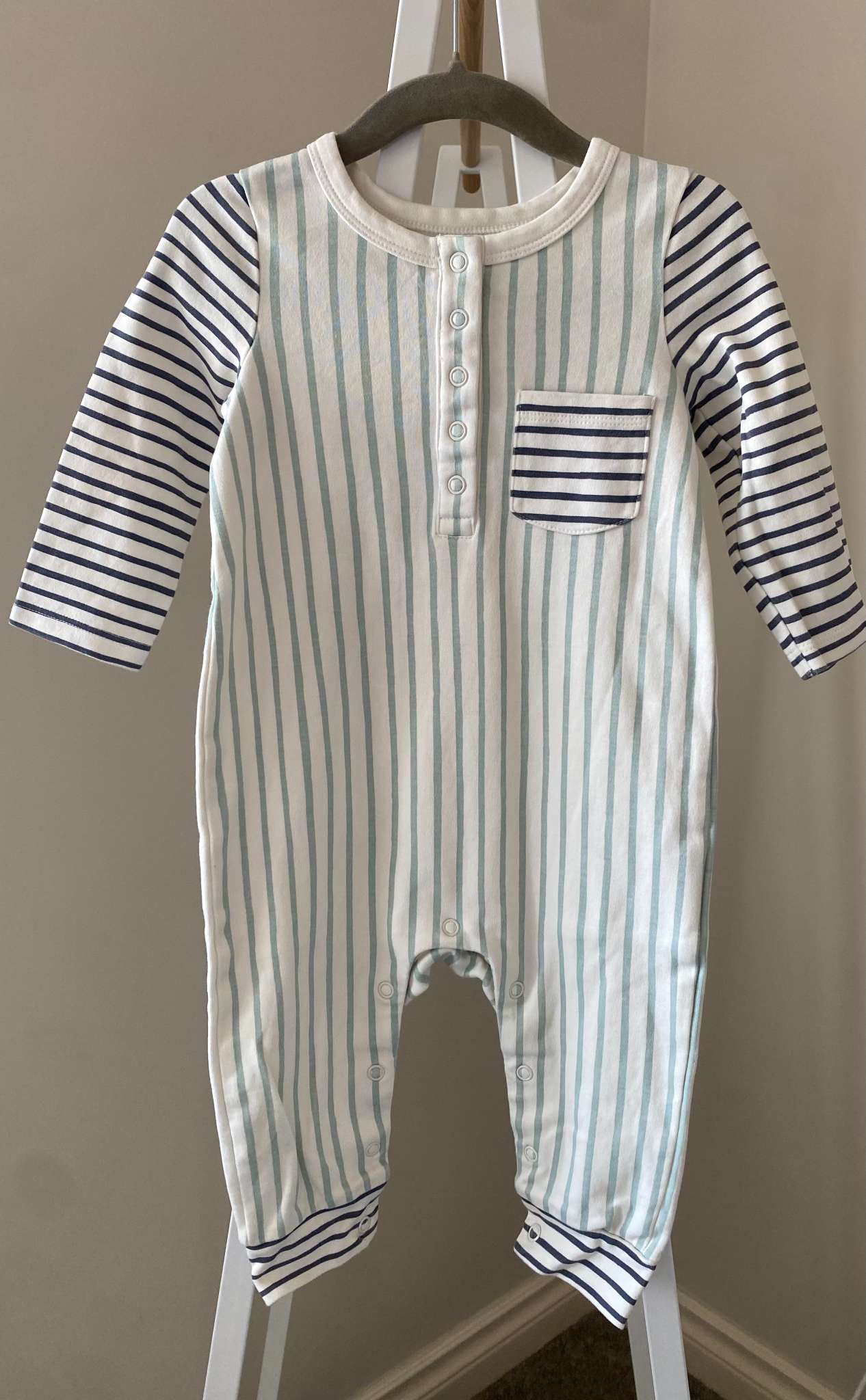 Pehr Pocket Romper in Stripes Away 12-18m (MSRP $65), Kids 18 Month (12-18M)