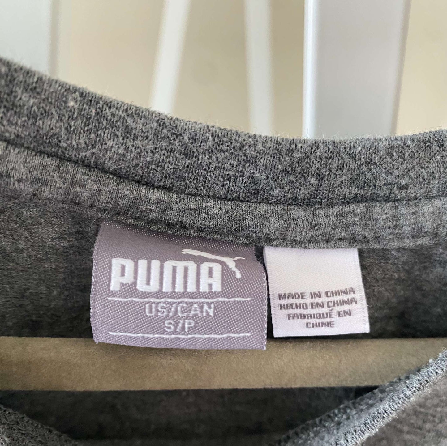 Grey Puma tee Sz S, Kids 6/6X