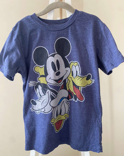 Distressed Disney characters tee Sz S, Kids 6/6X